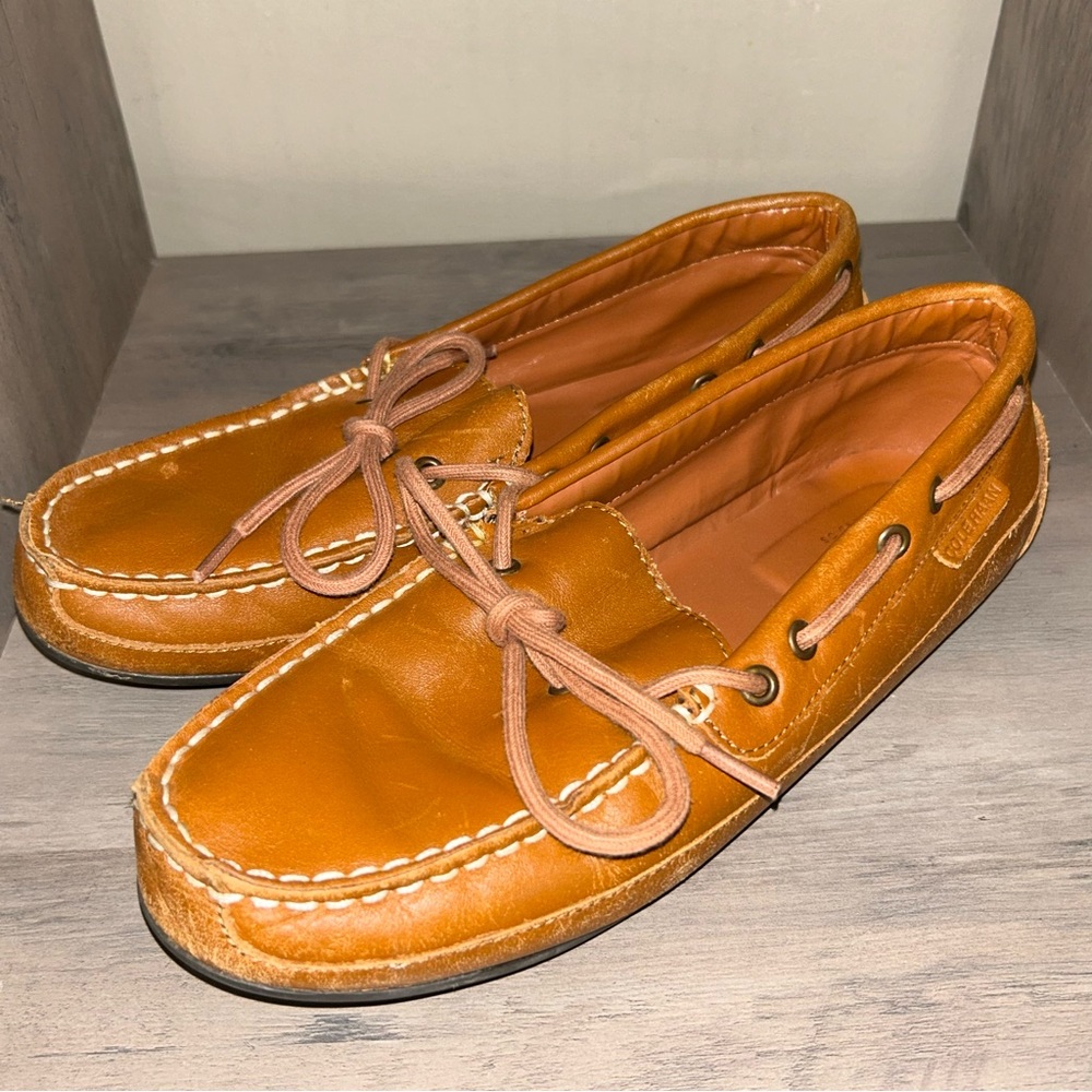 Cole Haan Men’s Drivers Brown Leather Shoes sz 6